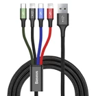 Kép 1/8 - Baseus Fast 4 az 1-ben USB-C / 2x Lightning / Micro 3,5A 1,2 m-es kábel (fekete)