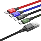 Kép 2/8 - Baseus Fast 4 az 1-ben USB-C / 2x Lightning / Micro 3,5A 1,2 m-es kábel (fekete)