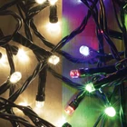 Kép 2/5 - Home LED 202R/WW/M LED-es DUAL COLOR fényfüzér, 14 m / 200 db melegfehér és színes LED, távirányító, 2 fényprogram, hálózati adapter, kül- és beltéri kivitel