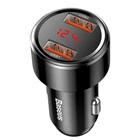 Kép 1/8 - Baseus Magic 2x USB autós töltő, QC 3.0, 45W (fekete)