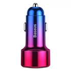 Kép 4/8 - Ładowarka samochodowa Baseus Magic USB + USB-C QC 4.0  PD 45W (czerwono-niebieska)