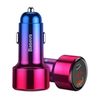 Kép 3/8 - Ładowarka samochodowa Baseus Magic USB + USB-C QC 4.0  PD 45W (czerwono-niebieska)