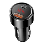 Kép 1/8 - Baseus Magic USB + USB-C autós töltő, QC 4.0, PD, 45W (fekete)