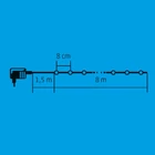 Kép 3/3 - Home KII 100/R LED-es fényfüzér, 8 m / 100 db piros LED, állófényű, zöld vezeték, hálózati adapter, beltéri kivitel