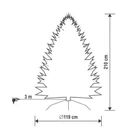 Kép 6/6 - Home KMF 6/210 műfenyő beépített világítással, 500 db LED, 210 cm magasság, 119 cm átmérő, talpkapcsoló, 4 funkció