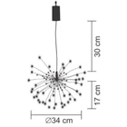 Kép 3/3 - Home MFW 120/WW tüzijáték dekoráció, 120 db microLED, 60 szál, 8 funkció, ismétlődő időzítés, távirányító, kültéri, beltéri