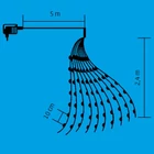 Kép 3/3 - Home ML 250G/WW micro LED-es fényfüzérköteg, 250 db melegfehér micro LED, 10 ágú, vékony, zöld színű vezeték, hálózati adapter, kül- és beltéri kivitel