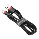 Kép 2/11 - Baseus Cafule 2.4A Lightning USB-kábel 1m (fekete-piros)