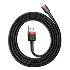 Kép 1/11 - Baseus Cafule 2.4A Lightning USB-kábel 1m (fekete-piros)