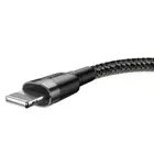 Kép 4/11 - Kabel Lightning USB Baseus Cafule 2,4A 1m (szaro-czarny)