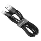 Kép 3/11 - Kabel Lightning USB Baseus Cafule 2,4A 1m (szaro-czarny)