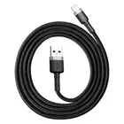 Kép 1/11 - Kabel Lightning USB Baseus Cafule 2,4A 1m (szaro-czarny)