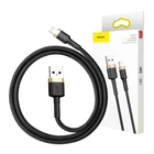 Kép 1/11 - Baseus Cafule USB-Lightning kábel, 2A, 3 m (arany-fekete)