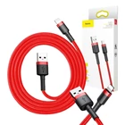 Kép 11/11 - Kabel Lightning USB Baseus Cafule 1,5A 2m (czerwony)