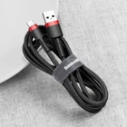 Kép 6/8 - USB-kábel USB-C-hez Baseus Cafule 2A 3m (piros-fekete)