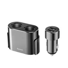 Kép 2/6 - Baseus 2xUSB szivargyújtó elosztó, 3,1A, 100W (fekete)