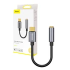 Kép 1/6 - Baseus L54 USB-C audioadapter + 3,5 mm-es mini jack csatlakozó (szürke)
