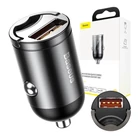 Kép 1/10 - Baseus Tiny Star mini autós töltő, USB, QC 3.0, 30 W (szürke)