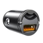 Kép 7/10 - Baseus Tiny Star mini autós töltő, USB, QC 3.0, 30 W (szürke)