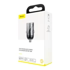Kép 9/10 - Baseus Tiny Star mini autós töltő, USB, QC 3.0, 30 W (szürke)