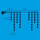 Kép 2/2 - Home KKF 608/WW LED-es fényfüggöny, 20 m / 600 db melegfehér LED, 8 fényprogram, fehér vezeték, hálózati adapter, kül- és beltéri kivitel
