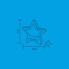 Kép 3/3 - Home KLW 17 R fából készült csillag alakú ablak és ajtódísz, rénszarvas és fenyőfa díszítéssel, lézerrel kivágott motívumok, 6 db melegfehér LED