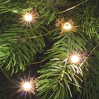Kép 5/6 - Home ML 23/WW micro LED-es fényfüzér, 1,9 m / 20 db melegfehér LED, rénszarvas, harang, angyal, hópehely fa figurákkal, átlátszó vezeték, elemes, beltéri kivitel