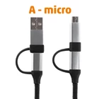 Kép 5/5 - Home USB MULTI 4in1 töltőkábel, USB-C, microUSB, USB-A, QC, PD, szőtt nejlon, 480 Mbps, 60Wmax, 1,5m vezeték