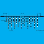 Kép 2/2 - Home DLFJ 400F/WW sziporkázó fényfüggöny, 10 m / 400 db melegfehér LED, állófényű, fehér vezeték, sorolható, kül- és beltéri kivitel