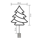 Kép 3/3 - Home KID 502 B/M fenyőfa ablakdísz, 35 db színes LED, 3 funkció, kapcsolható