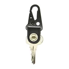 Kép 2/6 - True Utility Keyshackle, TU921, 7 in 1, multifunkcionális szerszám, csavarhúzó, fekete titániumbevonatú karabiner , valódi bőr