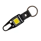 Kép 2/6 - True Utility Cliplite, TU918, kulcstartó karabiner, tölthető lámpa, 4 funkció, 47 lm COB LED, Li-ion, marhabőr szíj, rozsdamentes acélváz
