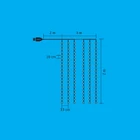 Kép 3/3 - Home MLF 200/WH micro LED-es fényfüggöny, 3x2 m / 200 db hidegfehér micro LED, 8 fényprogram, távirányító, USB csatlakozó, beltéri kivitel