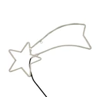 Kép 2/3 - Home NEON 1 hullócsillag figura, LED-es neon fény, két oldalú, fém váz, IP44, kültéri, beltéri, jégkék