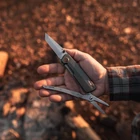 Kép 2/4 - True Utility Dual Cutter, TRU-MTL-0002-G, 2 in 1, 7 cm tanto penge, rugós olló, rozsdamentes acél penge, eloxált alumínium tok