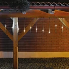 Kép 2/3 - Home G 10201 LED-es jégcsap fényfüzér, 3,33x0,21 m / 200 db hidegfehér LED, 10 db jégcsap, átlátszó vezeték, fényjáték, hálózati adapter, kül- és beltéri kivitel