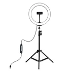 Kép 2/11 - Puluz 1,1 m-es állvány RGBW LED világítás 26 cm vlog / stream / okostelefon PKT3044