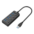 Kép 1/3 - Orico hub USB 3.0, 4x USB (fekete)