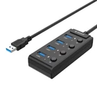 Kép 3/3 - Orico hub USB 3.0, 4x USB (fekete)