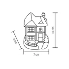 Kép 3/3 - Home KDC 02 téli LED-es házikó, fehér, 12 féle forma, polyresin, beltéri