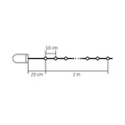 Kép 3/3 - Home MLF 26/WW micro LED-es fényfüzér, 2 m / 20 db melegfehér micro LED, állófényű, átlátszó vezeték, időzíthető, gombelemes, lapos elemtartó, beltéri kivitel