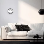 Kép 2/2 - Btech BH-80 falióra, 20 cm átmérő, fehér számlap, fekete keret, műanyag