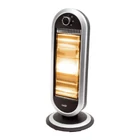 Kép 2/4 - Home FK 231 álló elektromos halogén hősugárzó fűtőtest, 400W/800W/1200W, oszcillálás, IP20 védelem, fekete/ezüst
