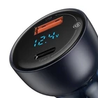 Kép 6/7 - Ładowarka samochodowa Baseus Particular Digital Display z wyświetlaczem, USB + USB-C, QC3.0+PD, 5A, 65W (szara)