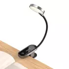 Kép 2/8 - Baseus Comfort olvasóasztali lámpa, klip (fekete)