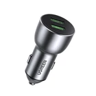 Kép 1/2 - Ugreen CD213 QC 3.0 autós töltő, 2xUSB, 36W (szürke)