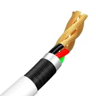 Kép 4/12 - Baseus Simple Wisdom Micro-USB - USB kábel, 2.1A, 1.5m (fehér) 2db.