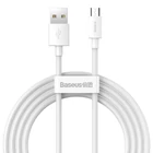 Kép 2/12 - Baseus Simple Wisdom Micro-USB - USB kábel, 2.1A, 1.5m (fehér) 2db.