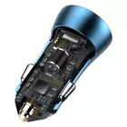 Kép 7/12 - Baseus Golden Contactor Pro autós töltő, USB + USB-C, QC4.0+, PD, SCP, 40 W (kék)