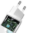 Kép 2/11 - Baseus GaN2 Lite fali töltő, USB + USB-C, 65 W, EU (fehér)